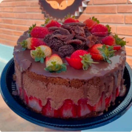 Torta Nacked Cake de Morango